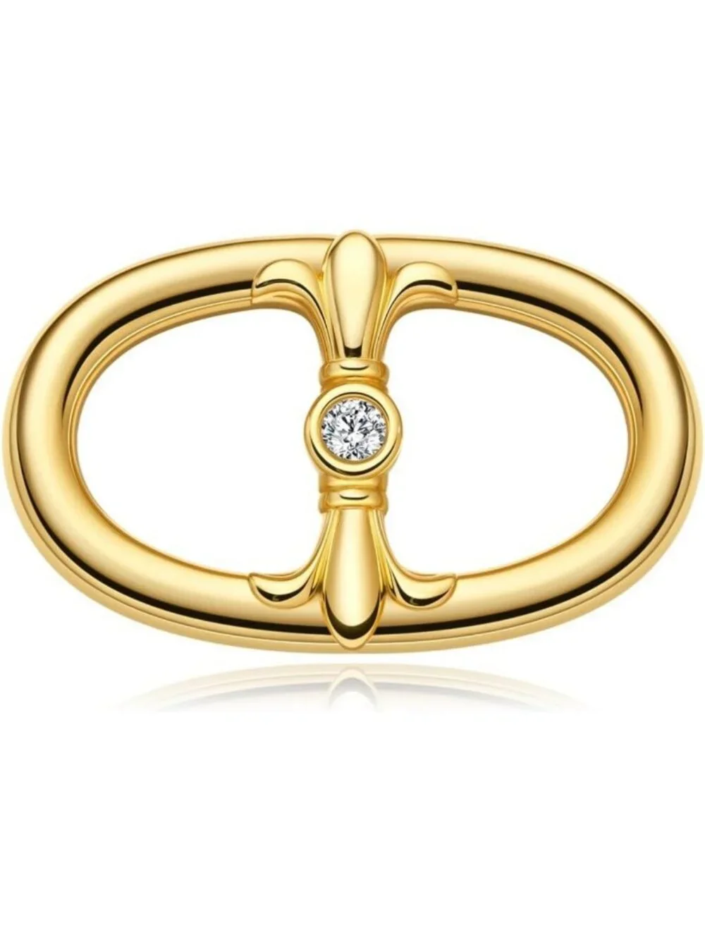 Elegant Oval Silk Scarf Ring - 18K Gold Plated Accessory for Women